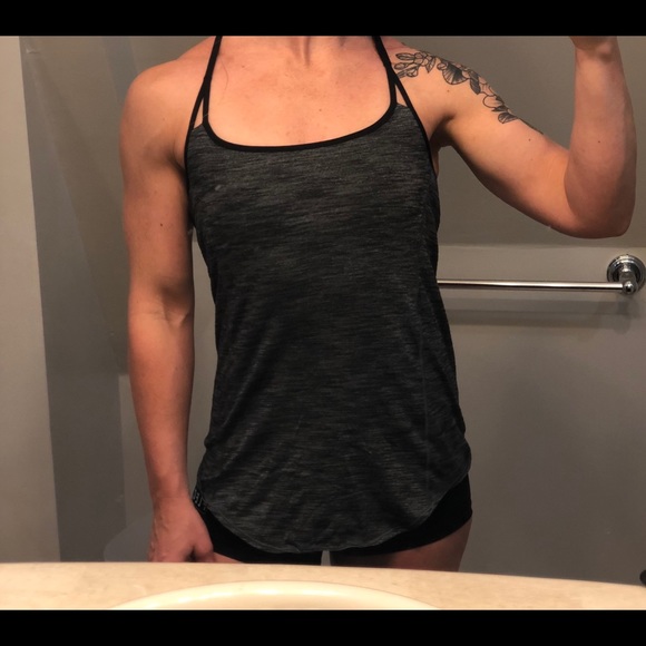 Lululemon tank with open back and built in bra - Picture 2 of 3